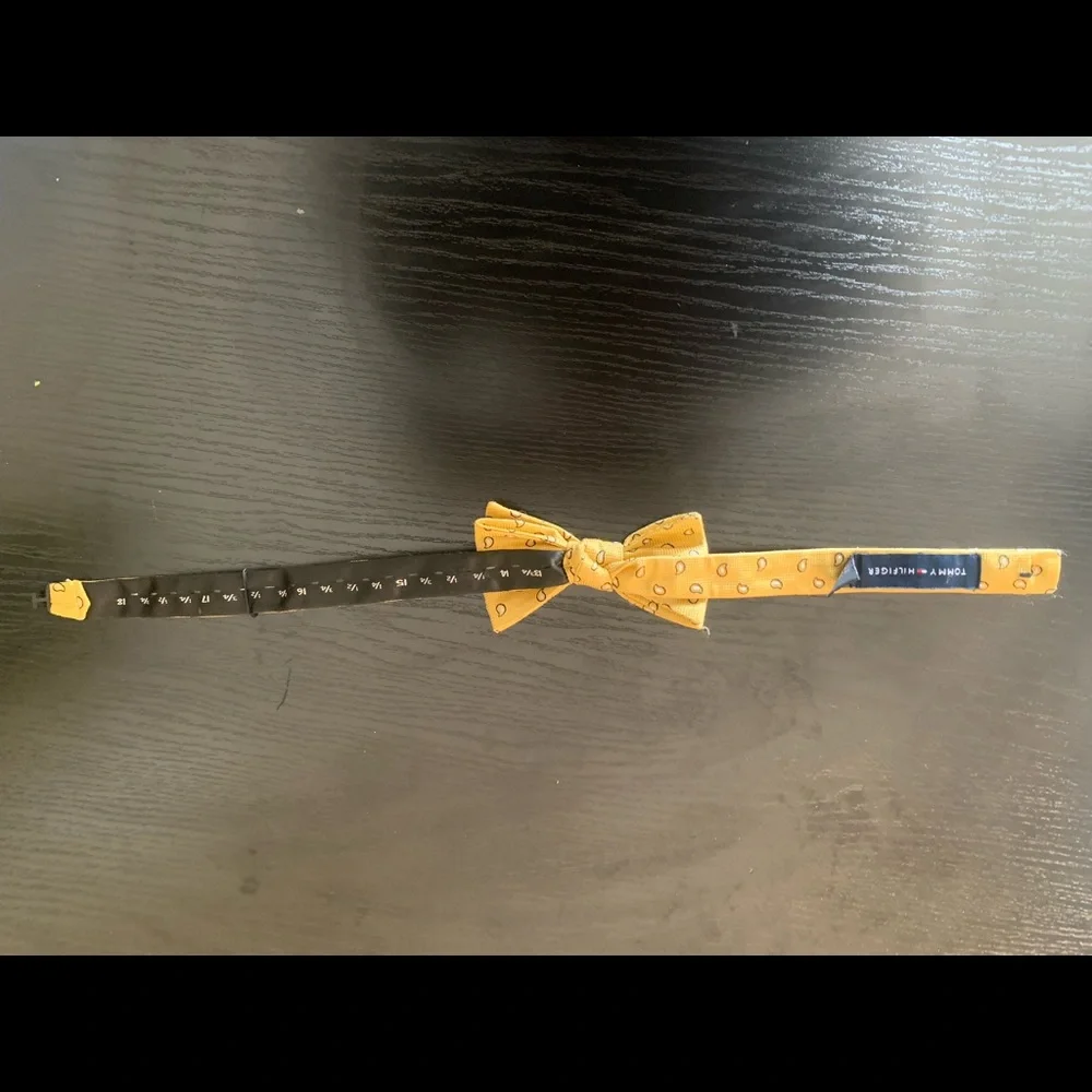 COPY - TOMMY HILFIGER (Yellow, gray and blue) BOW TIE - Picture 8 of 10